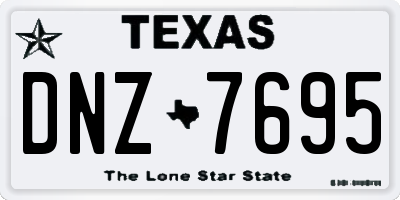 TX license plate DNZ7695