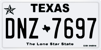 TX license plate DNZ7697