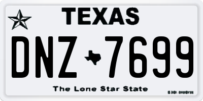 TX license plate DNZ7699