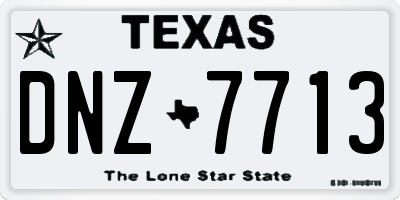 TX license plate DNZ7713