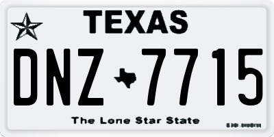 TX license plate DNZ7715