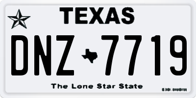 TX license plate DNZ7719