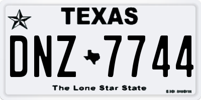 TX license plate DNZ7744