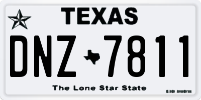 TX license plate DNZ7811