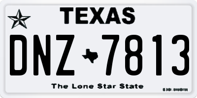 TX license plate DNZ7813