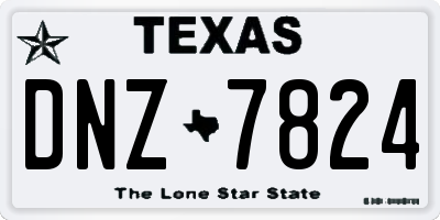 TX license plate DNZ7824