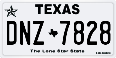 TX license plate DNZ7828