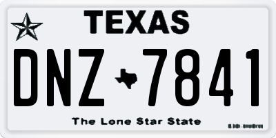 TX license plate DNZ7841