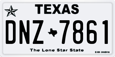 TX license plate DNZ7861