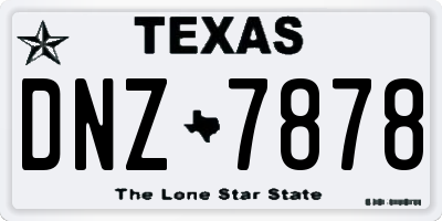 TX license plate DNZ7878