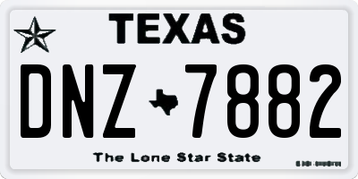 TX license plate DNZ7882