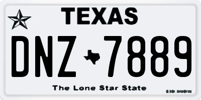 TX license plate DNZ7889