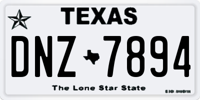TX license plate DNZ7894