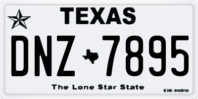 TX license plate DNZ7895