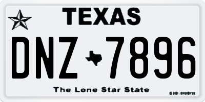 TX license plate DNZ7896