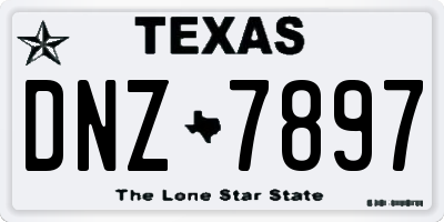 TX license plate DNZ7897