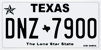 TX license plate DNZ7900