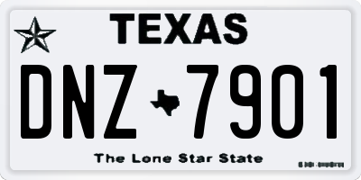 TX license plate DNZ7901