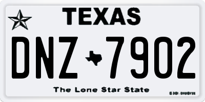TX license plate DNZ7902