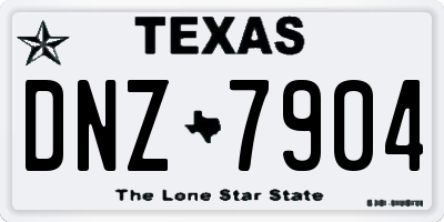 TX license plate DNZ7904