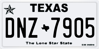 TX license plate DNZ7905