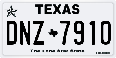 TX license plate DNZ7910