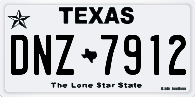TX license plate DNZ7912
