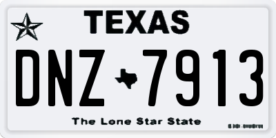 TX license plate DNZ7913