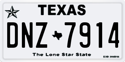 TX license plate DNZ7914