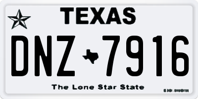 TX license plate DNZ7916