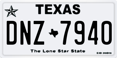 TX license plate DNZ7940