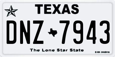 TX license plate DNZ7943