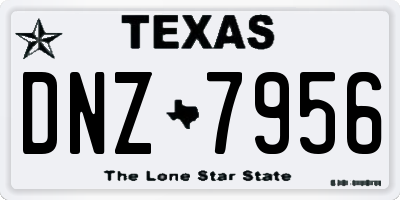 TX license plate DNZ7956