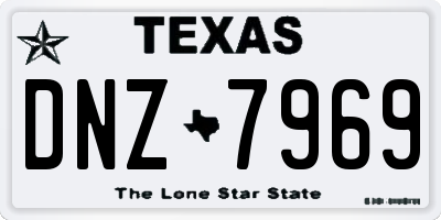 TX license plate DNZ7969