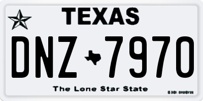 TX license plate DNZ7970