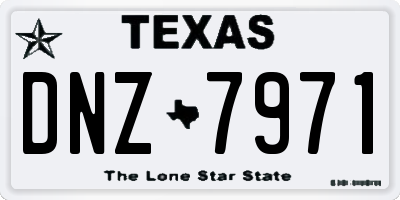 TX license plate DNZ7971