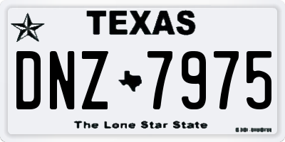 TX license plate DNZ7975