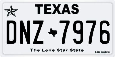 TX license plate DNZ7976