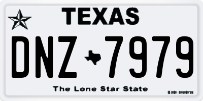 TX license plate DNZ7979