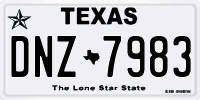 TX license plate DNZ7983