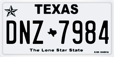 TX license plate DNZ7984
