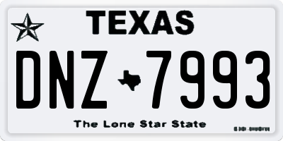 TX license plate DNZ7993
