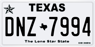 TX license plate DNZ7994