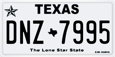 TX license plate DNZ7995