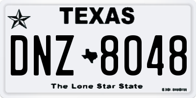 TX license plate DNZ8048