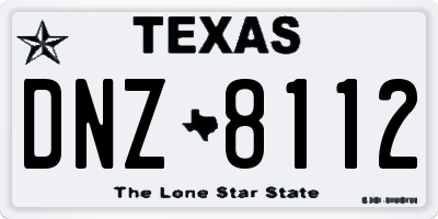 TX license plate DNZ8112