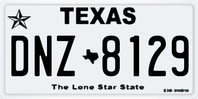 TX license plate DNZ8129