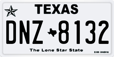 TX license plate DNZ8132