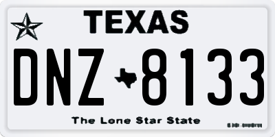 TX license plate DNZ8133
