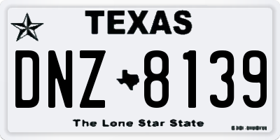 TX license plate DNZ8139